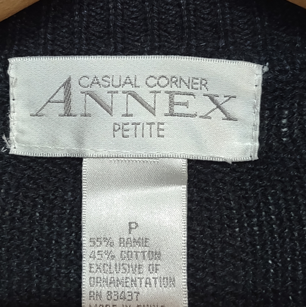 Vintage 80s Cardinal Sweater Zip Up Casual Corner Annex Medium Petite - Picture 12 of 12